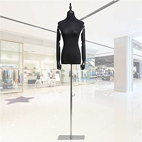 LYSGST Female Mannequin Torso Body, Fashion Dress Form Display, Tailors Dummy with Plastic Arms for Clothing Store Shopwindow, 2 Sizes (Color : C, Size : Medium) (C Medium)