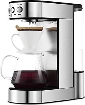 Starfisher Koffiezetapparaat, automatische koffiemachine voor malen en brouwen met ingebouwde koffiemolen, programmeerbare timermodus en warmhoudplaat