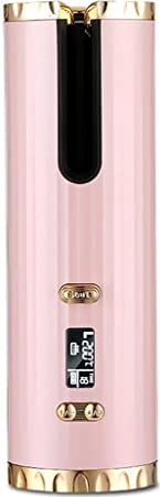 HKO LCD automatische haarkruller,Roterende krultang,Professionele verwarming Haarstok,Draagbare luchtspinkrul voor alle haartypes (Color : Pink Set With Box)