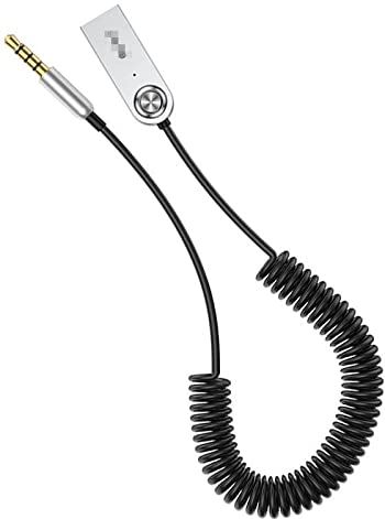 QINQING Bluetooth -adapterontvanger 5.0 USB Dongle -kabel for auto's 3,5 mm Jack Auto Handfree Car Kit Aux Audiomuziekzender (Color Name : 1 Piece)