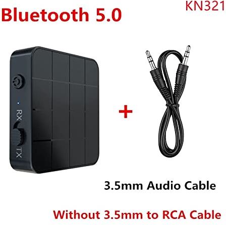 QINQING Bluetooth 5.0 Receiver Transmitter 3.5mm 3.5 Aux Jack RCA USB Wireless Audio Adapter Handsfree Call For Car TV PC Speaker (Color : Kn321)