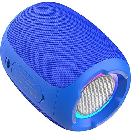 FIFAYYUIO Mini Bluetooth-luidspreker, draagbare duurzame draadloze subwoofer, waterdichte HIFI verliesvrije geluidskwaliteit, stereo subwooferluidspreker Geschikt voor pc/smartphone,Blauw