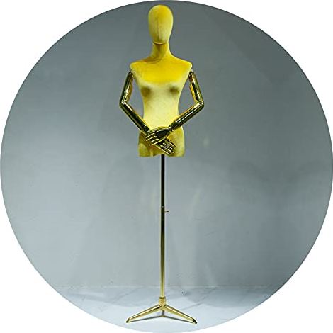 LYSGST Female Mannequin Torso Body, Dress Form with Adjustable Height Tripod Stand, Manikin Dummy for Garment Store Wedding Dress Display, 2 Sizes