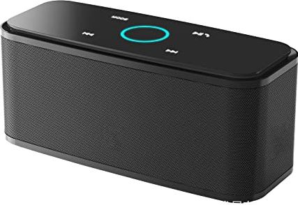 CCHLQLZ Loudbox Bluetooth-luidspreker, draagbare draadloze Bluetooth 4.0-aanraakluidsprekers met 12 W HD-geluid en krachtige bas, handsfree voor telefoon, tablet, tv, cadeau-ideeën,zwart