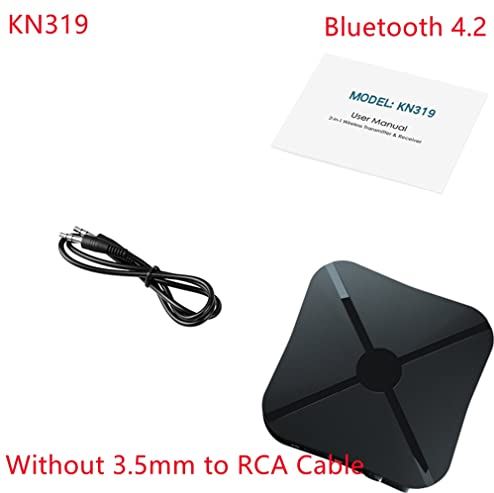 QINQING Bluetooth 5.0 Receiver Transmitter 3.5mm 3.5 Aux Jack RCA USB Wireless Audio Adapter Handsfree Call For Car TV PC Speaker (Color : Kn319)