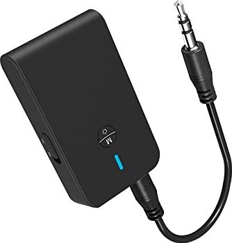 QINQING Lage latentie 5.0 Bluetooth -zenderontvanger 2 in 1 audio draadloze adapter for auto Tv -pc Spreker hoofdtelefoon 3. 5 mm Aux jack (Color : Black)