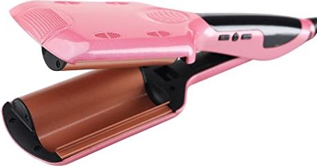 HKO 32mm Wave Krultang, Keramische Haar Krultang Diep Golvend Vergiet, LED Temperatuur 3 Vat Haar Crimper Haar Styling Roller Ijzer (Color : Heating pipe 32mm)