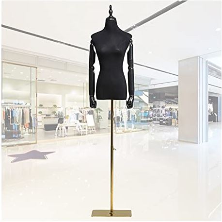 LYSGST Female Mannequin Torso Body, Fashion Dress Form Display, Tailors Dummy with Plastic Arms for Clothing Store Shopwindow, 2 Sizes (Color : C, Size : Medium) (B Small)