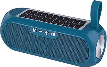 FIFAYYUIO Krachtige luidspreker met zonneplaat, Bluetooth-compatibele waterdichte stereomuziekdoos, Power Bank Boombox, USB AUX FM-radio, ideaal cadeau voor familielid,Groen