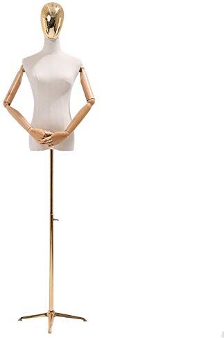 LYSGST Female Mannequin Torso Body Dress Form Flexible Arms and Tripod Stand for Clothing Wedding Dress Jewelry Display