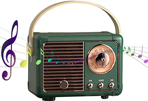 SJZERO Retro Bluetooth-luidspreker | Draagbare vintage draadloze Bluetooth-luidsprekers | Retro Decor Vintage Radio, Ouderwetse Stijl voor Keuken Bureau Slaapkamers Kantoor Party