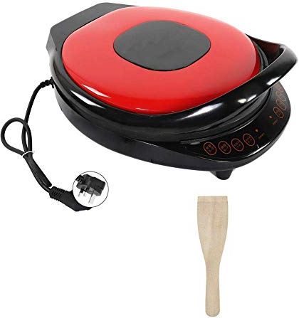 ZHJFDJ ZIRUIGONG Pan, 180 graden Dubbele bakpan Elektrische Bakplaat Non Stick Pizza Maker Elektrische Grill Cookware, 15.94 × 12.99 × 4.92 inch, rood (Color : Red)