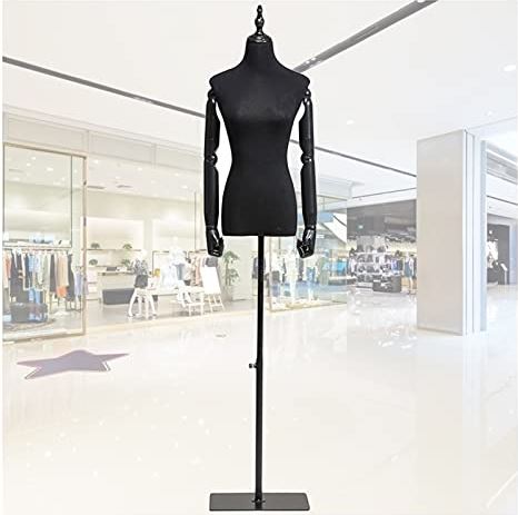 LYSGST Female Mannequin Torso Body, Fashion Dress Form Display, Tailors Dummy with Plastic Arms for Clothing Store Shopwindow, 2 Sizes (Color : C, Size : Medium) (A Medium)