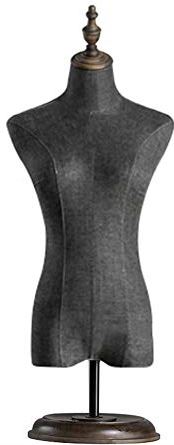 LYSGST Female Mannequin Table Torso Body Dress Form with Round Stand for Clothing Jewelry Shopwindow Display, 2 Sizes