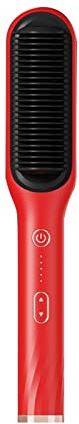 zoudelong21321 Hete Kam 1 Pc's Hair Stijltang Hot Cam Stijltang Droger en Stelling Borstel Iron Baard Elektrische Hot Kam Ultralicht en compact, gemakkelijk mee te nemen (Color : Red, Plug standard : 1)