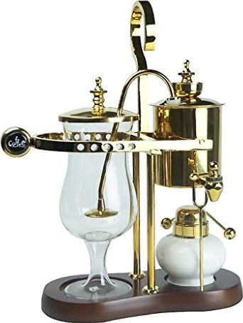 THGJACH Balance Siphon Koffiezetapparaat Siphon Coffee Brewer Roestvrijstalen koffiesifon (goud) (Color : A, Size : 11 * 26 * 36cm)