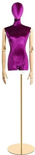 LYSGST Mannequin Manikin Body Detachable Display Mannequin Head Mannequin Base Metal, for Clothing and Jewelry Show Dress (Purple)