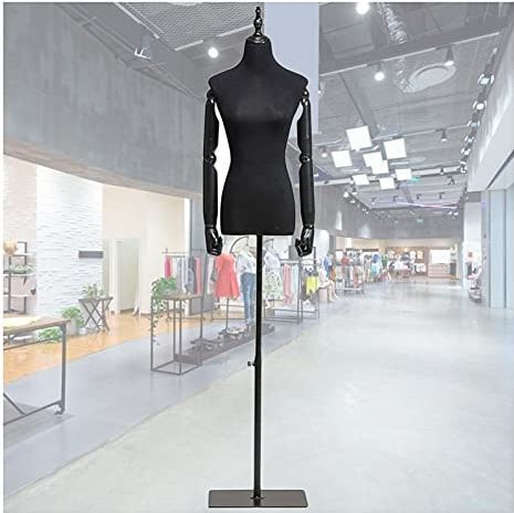 LYSGST Female Mannequin Torso Body, Adjustable Height Shop Window Clothing Display Stand, Dummy Props Dress Form Easy Installation, 2 Styles (Color : A, Size : S) (B Small)