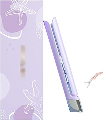 BBFQL Rechte clip rechte krultang voor twee doeleinden golvende krultang krultang voor lang haar kleine krultang (Color : Purple, S : 21 * 3cm)