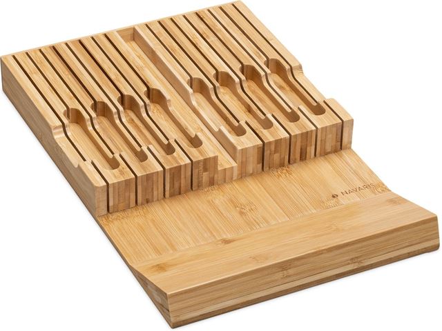 Versterker Discriminatie engel Navaris bamboe lade messen houder - Keuken werkblad messenblok voor het  opslaan van messen - Ruimte voor 16 messen - Bamboehout - 2 niveaus |  Prijzen vergelijken | Kieskeurig.nl