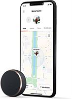 Vodafone Curve Smart GPS-tracker met geïntegreerde smart sim, lichte tracker voor tassen, honden, auto, laptop, sleutels, 100 dagen gratis te gebruiken