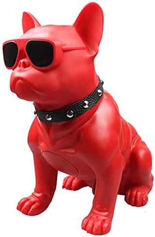 AERJMA Bluetooth-luidspreker Bulldog luidspreker type luidspreker dual speaker USB kaart luidspreker rood rood rood