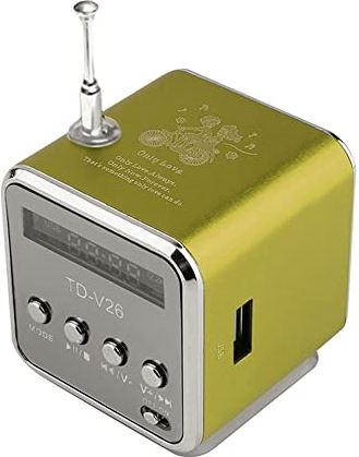 KALUO Mini draagbare USB Mp3 muziekspeler LCD-subwoofer aluminium digitale FM-radio luidspreker Bluetooth-luidspreker FM-ontvanger (groen)