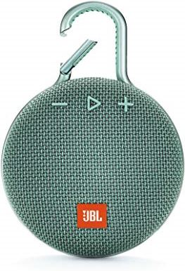 JBL Clip 3 Bluetooth Lautsprecher in Türkis – Wasserdichte, tragbare Musikbox mit praktischem Karabiner – Bis zu 10 Stunden kabelloses Musik Streaming