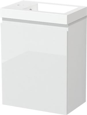 Voorstad punt haalbaar Maxaro Toiletmeubel met Wastafel Mineraalmarmer Glanzend Modulo Hoogglans  Wit 40 cm | Specificaties | Kieskeurig.nl