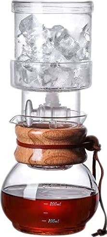 Habiba Creatief koud brouwkoffiezetapparaat, koffiezet met verstelbare druppelaar, borosilicaatglas sifonkoffiezetapparaat voor thuiskantoor;
