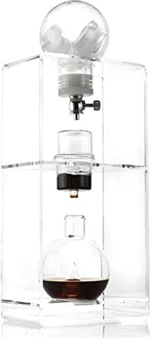 Habiba Acryl Cold Brew-koffiezetapparaat, koffiezetapparaat met roestvrijstalen filter, sifonkoffiezetapparaat van hoog borosilicaatglas