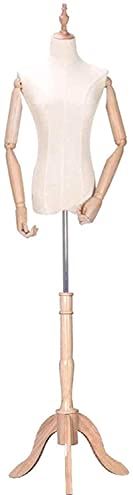 ROSG Mannequin Torso Body Height Adjustable Detachable Armsprofessional Female Mannequin Torso Body Tailors Dummy for Clothing Jewelry Display