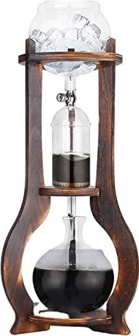 Habiba Uniek koffiezetapparaat, Cold Brew Dripper-koffiezetapparaat met fijnverzegeld roestvrijstalen filter, multifunctioneel sifonkoffiezetapparaat