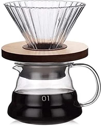 Habiba Modern ijskoffiezetapparaat, hittebestendig koffiezetapparaat, eenvoudig te gebruiken, creatief multifunctioneel overgietkoffiezetapparaat