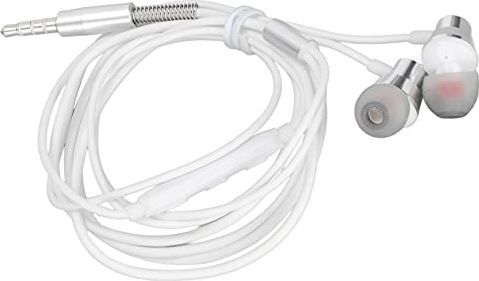 Shanrya In-ear bedrade oordopjes, volumeregeling HD-geluid Comfortabel dragen bedrade koptelefoon PVC en metaal voor computer