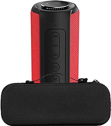 VDFSVDGHVHJ Computer Speakers Bluetooth Speaker 40W Portable Speaker Deep Bass Soundbar with IPX6 Waterproof Power Bank Function Computer PC Monitor Gaming Speakers (Color : One Red) (Red With Case)