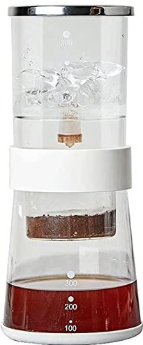 Habiba Duurzaam koffiezetapparaat met sifon (Modern Cold Brew koffie- en theeapparaat voor kantoorreizen, draagbaar koffiezetapparaat met duidelijke schaal)