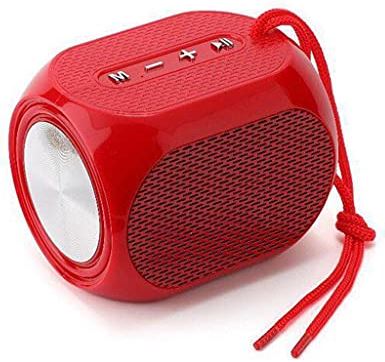SCDMY N/A Kleine Bluetooth-luidspreker LED-licht Draagbare luidsprekers Bass Stereo-luidspreker Outdoor-klankkast Ondersteuning FM USB TF (Color : Red)