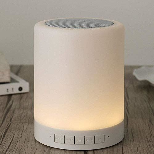 FMOPQ DSD Portable Bluetooth Music Speaker Dimmable Smart Touch LED Night Light Muisc Player Hands Free with USB Charging 3 Lever Brightness 7 Color Changing Outdoor