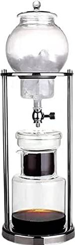 Habiba 600ML/16.9oz koud brouwkoffiezetapparaat, glazen ijskoffiezetapparaat, tot 2-4 kopjes maken, verstelbare waterstroom sifon koffiezetapparaat