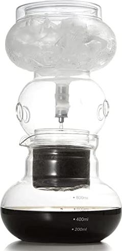 Habiba Draagbaar koud gebrouwen koffiezetapparaat, koffiezetapparaat met grote capaciteit met roestvrijstalen verstelbare druppelaar, modern ijskoffiezetapparaat