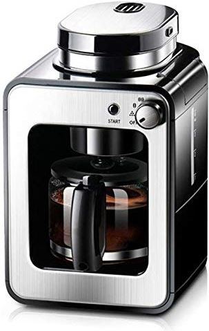 BOBRING Volautomatische koffiemachine Koffiezetapparaat Thuis automatische machine Kleine theemachine Roestvrijstalen koffiemolen (Kleur: Zwart, Maat: 17 * 21 * 27cm)