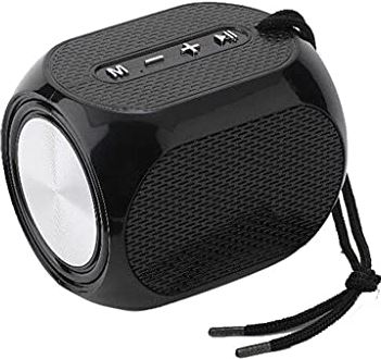 SCDMY N/A Kleine Bluetooth-luidspreker LED-licht Draagbare luidsprekers Bass Stereo-luidspreker Outdoor-klankkast Ondersteuning FM USB TF (Color : Black)