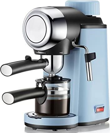dfghjdfgas Coffee Maker with Milk Frother Automatically Adjust Water Temperature Semi-AutomaticTraditional Pump Espresso Machine(Color:blue)