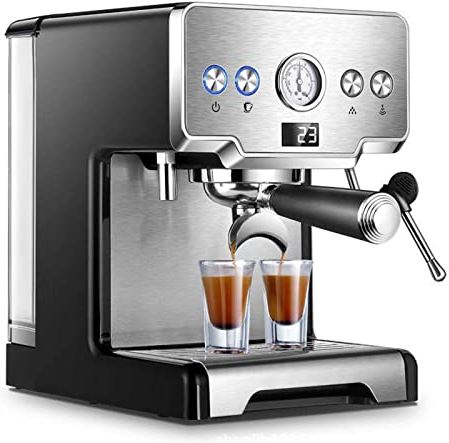 BOBRING Halfautomatische koffiemachines, espressomachines, capaciteit van 1,7 l, koffiezetapparaat met stomende melkfother