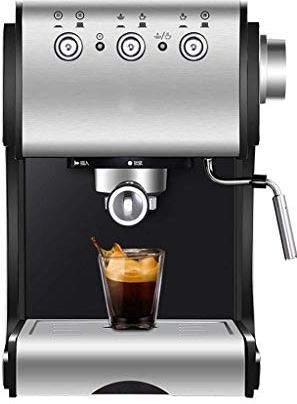 BOBRING Exclusieve volautomatische espressomachine met Lattecrema-systeem, roestvrijstalen halfautomatische commerciële koffiemachine Stoomschuimmachine Multifunctionele koffiemachine