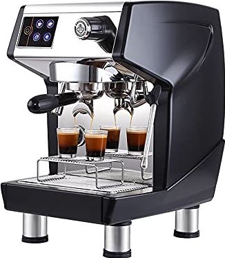 FMOGGE Semi-Automatische Espressomachines, Viergats Stoompijp, Vermogen: 2650 W, Professioneel Roestvrij Staal Capaciteit: 1,7 L, Compact Espressoapparaat Voor Espresso, Latte En Cappuccino (Zwart)