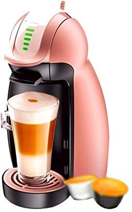 FMOGGE Koffiezetapparaat Capsule Koffiezetapparaat Creatief Automatisch Melkschuim Alles-In-Een Koffiezetapparaat Voor Thuiskantoor Amerikaans Koffiezetapparaat 6 Kopjes Koffiebrouwer (Roze)