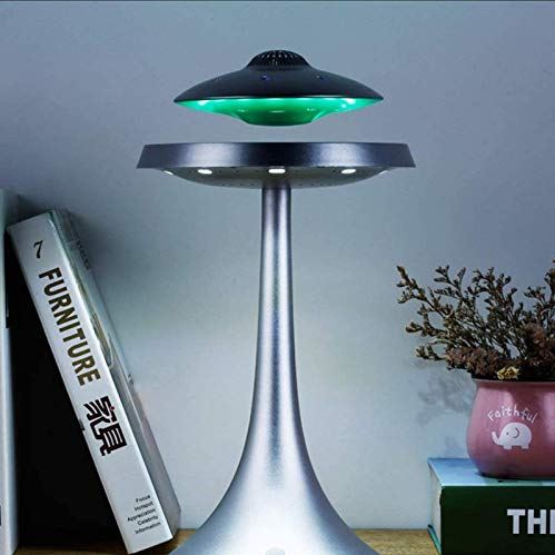 DGHJK Magnetische UFO Bluetooth Speaker/Opgeschort Drijvend LED Licht/Party Sfeer Nachtlampje/360 ° Draaiend/voor Home/Kantoor Decoratie/Uniek Cadeau