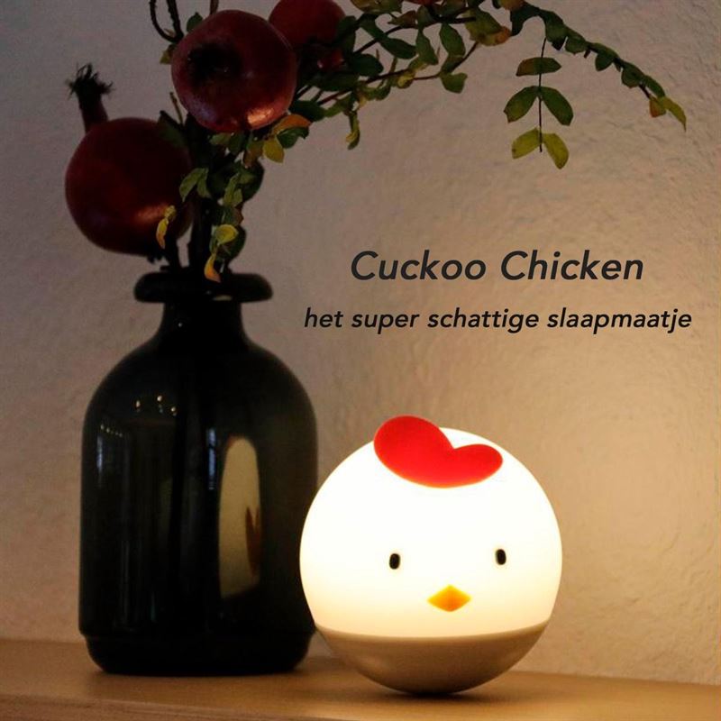 Cuckoo Chicken Nachtlampje - Multi Color - Oplaadbaar - Kinderen - Babykamer - Veilig en Duurzaam